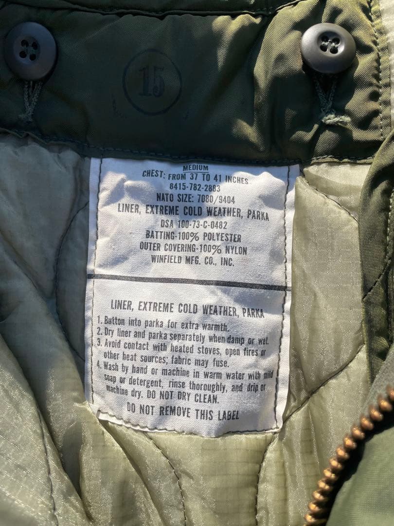 80's M-65 フィッシュテールパーカー サイズM-R ライナー付き