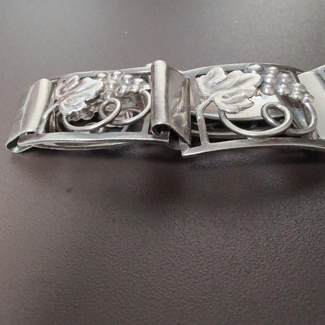 貴重　デンマーク　シルバー 葡萄 ブレスレット　北欧ビンテージアクセサリー