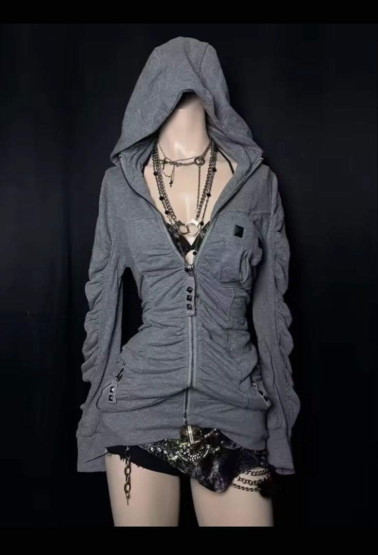 y2k archive グランジ　opium フードパーカー