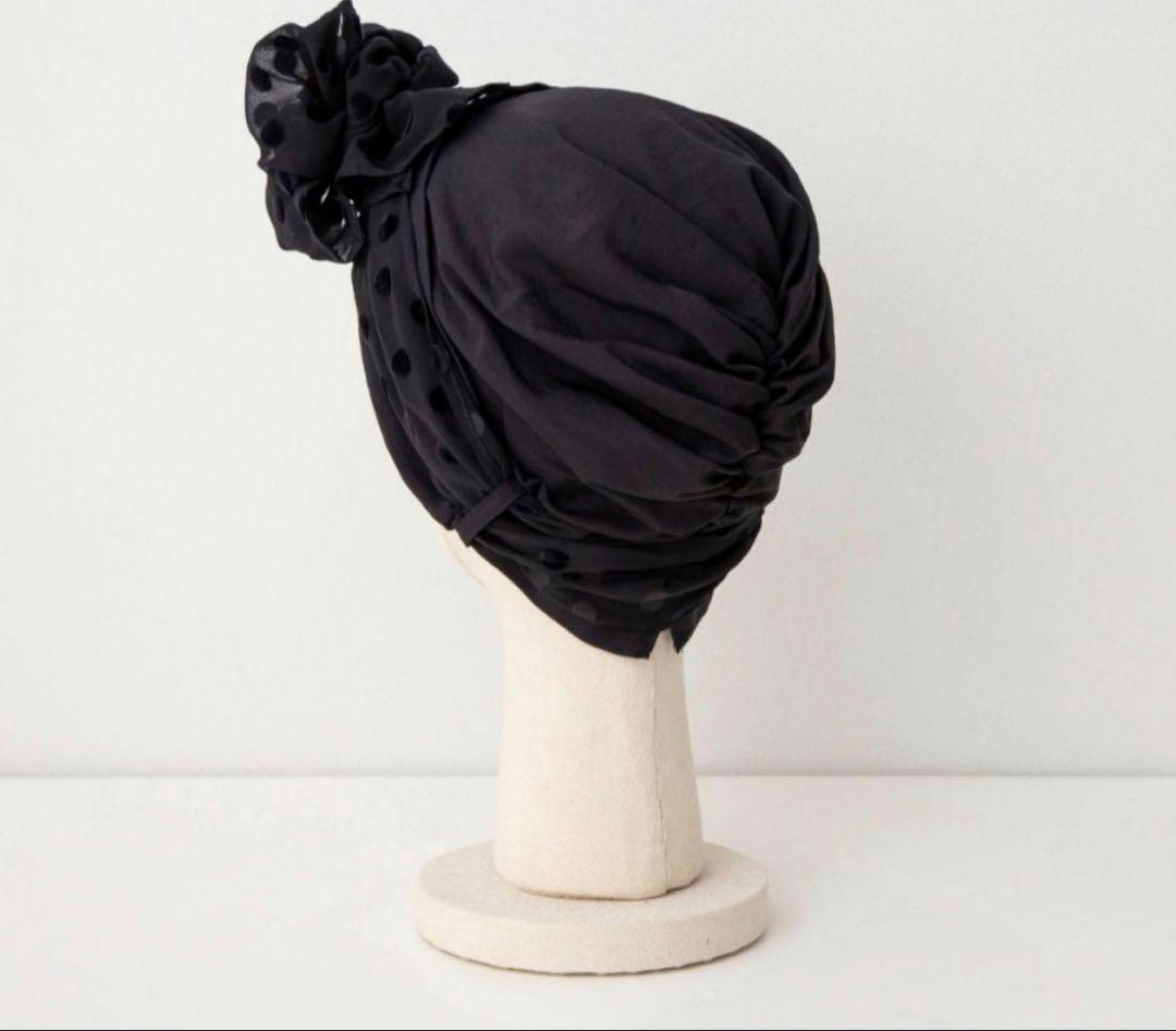 BAREN　スカーフハット　ドットシフォン