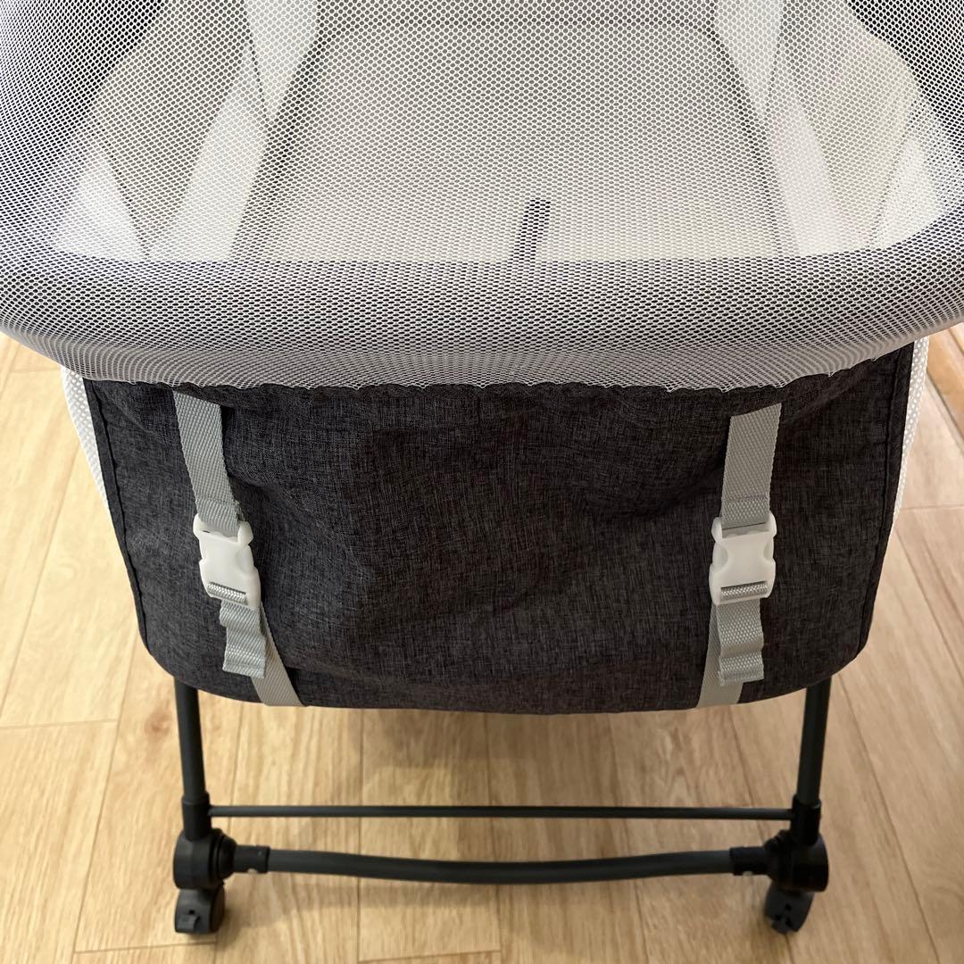 折りたたみ式ベビーベッド グレー　たむ