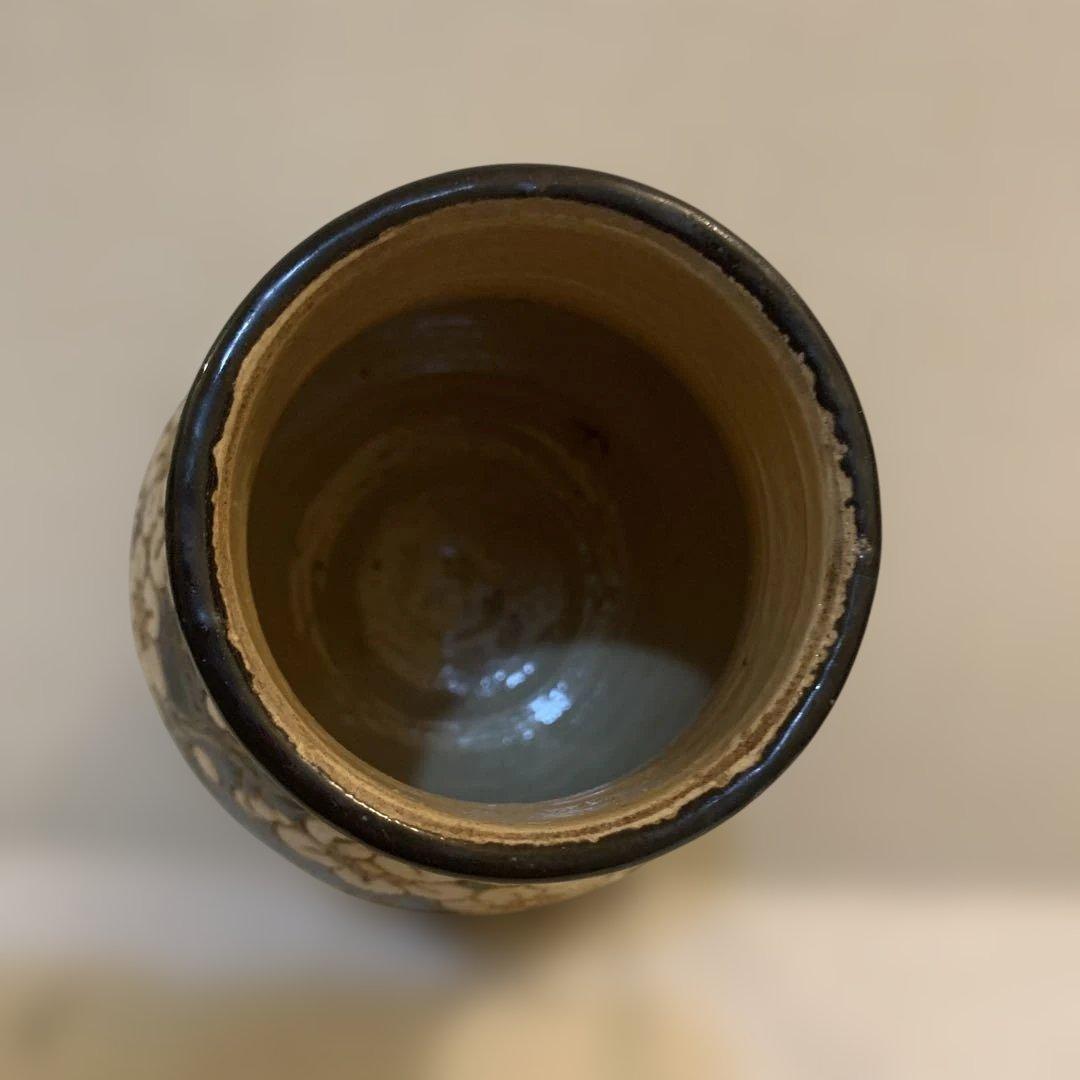 ベトナム　ヴィンテージ花器　ビエンホア　花柄　陶器　花瓶 珍品！