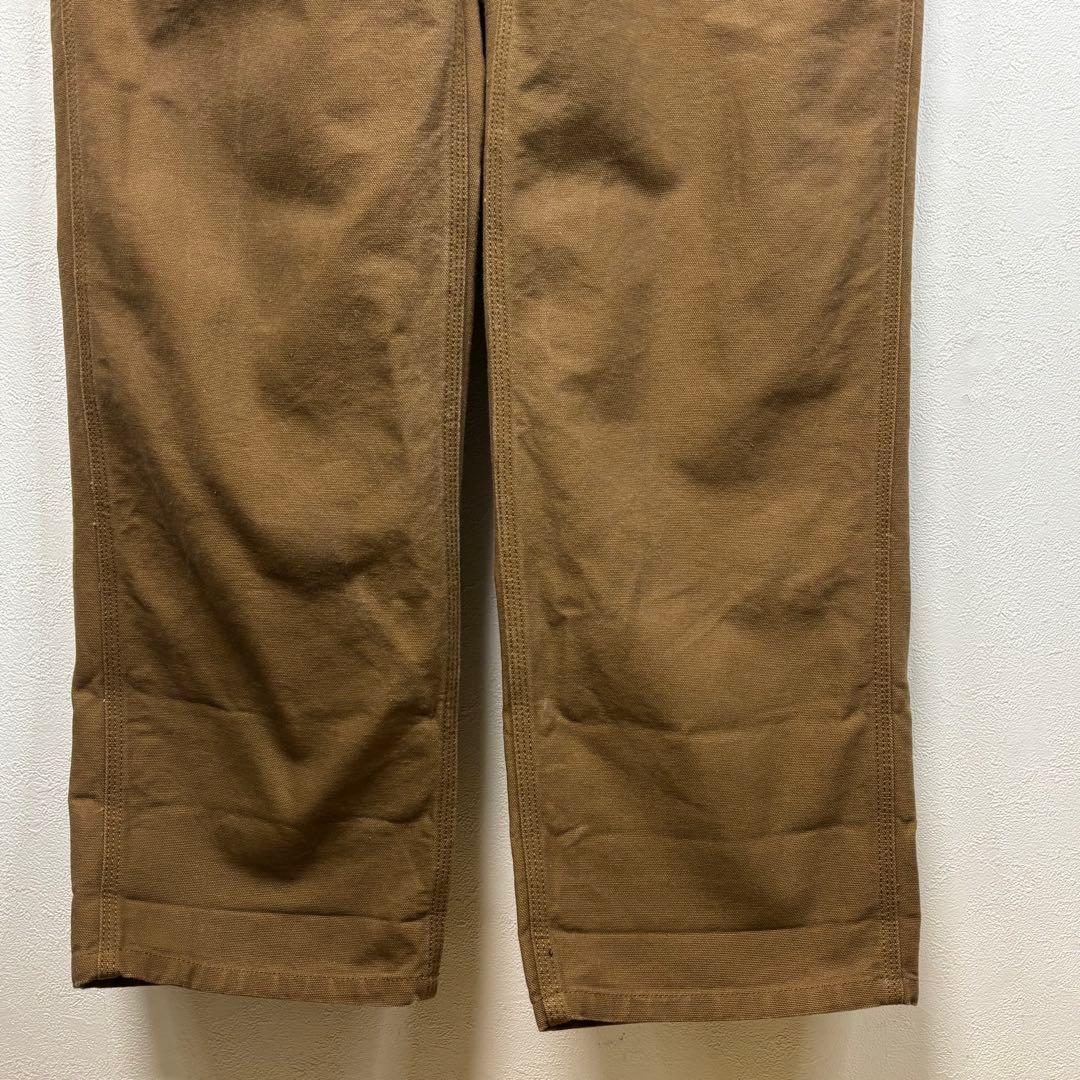 カーハート ダック オーバーオール ワーク ペインター パンツ ブラウン ロゴ