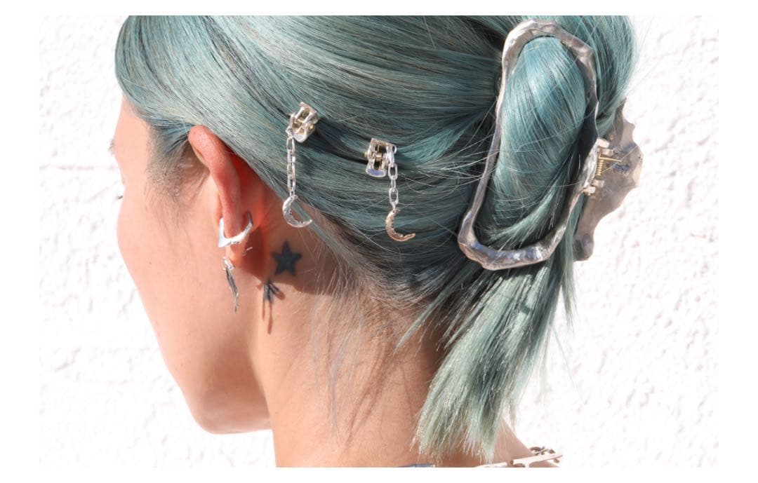 PLUIE プリュイ✧✧✧ブーウ ムーン ヘアクロウ シルバー