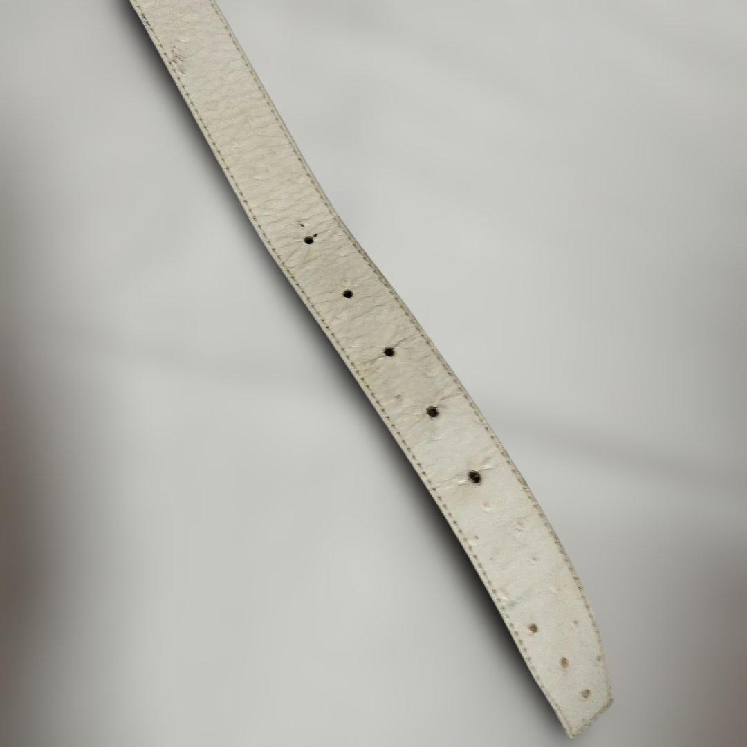 HIGH-CLASS レザー ベルトセット ホワイト ブラック 袋付