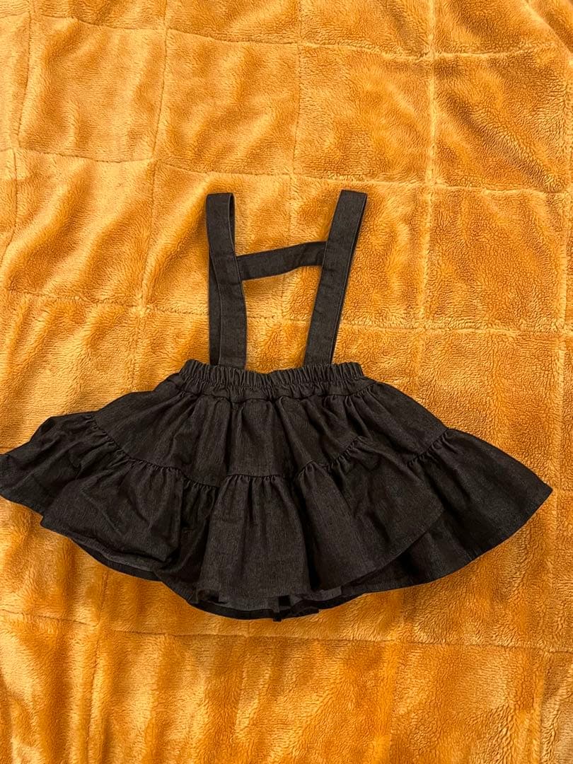 wonny ribbon ブラックデニムスカート