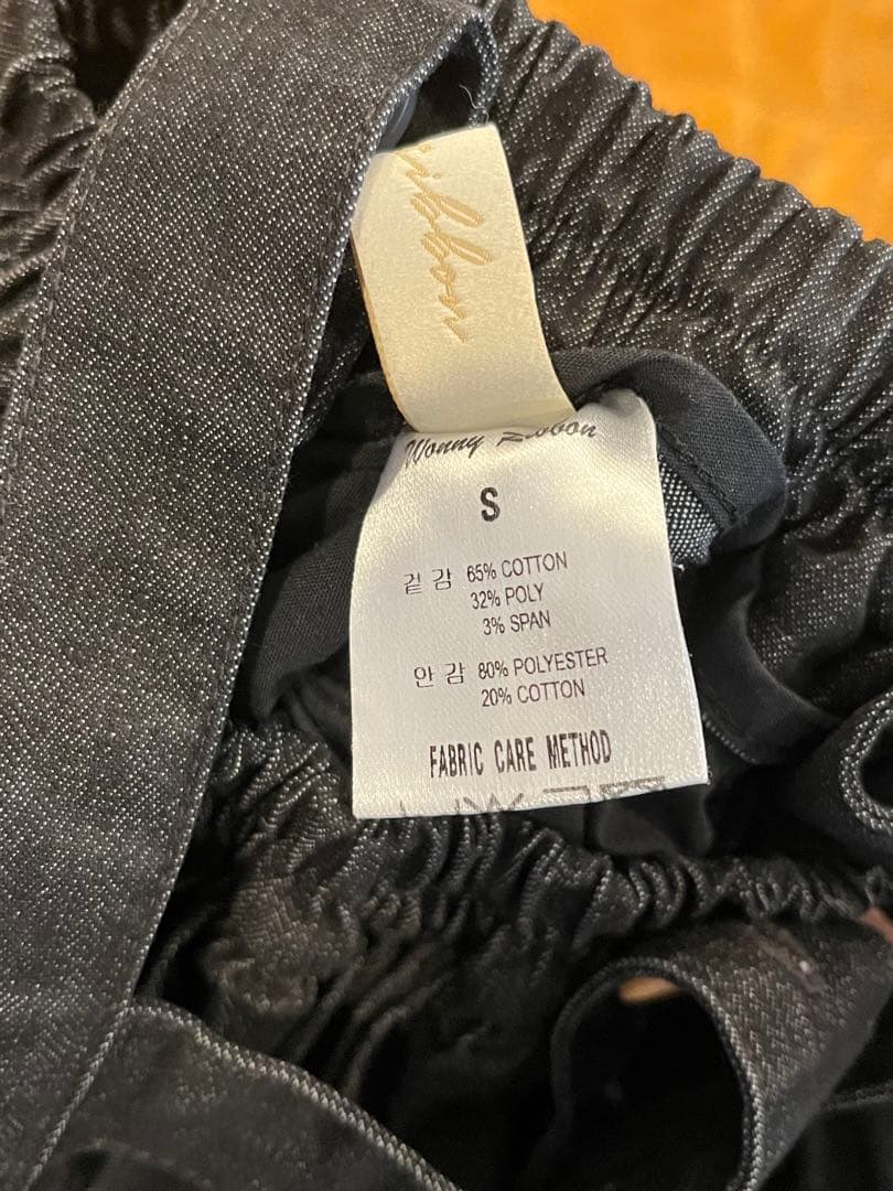 wonny ribbon ブラックデニムスカート