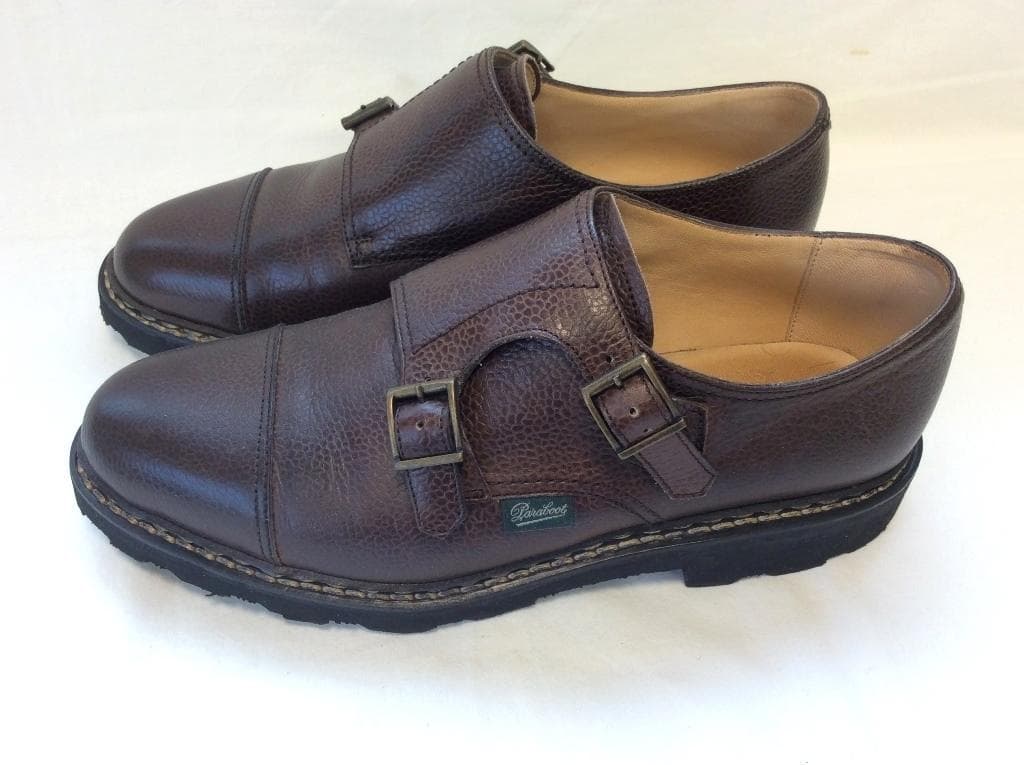 パラブーツ ウィリアム ダブルモンク ブラウン UK6 Paraboot