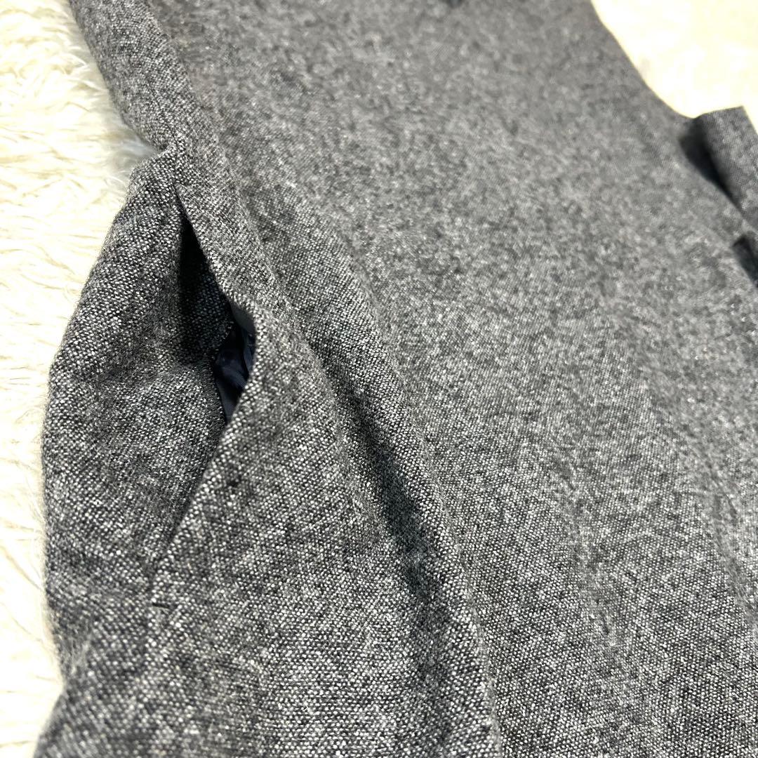 J.PRESS シルクネップ ツイードジャンパースカート グレー大きいサイズXL