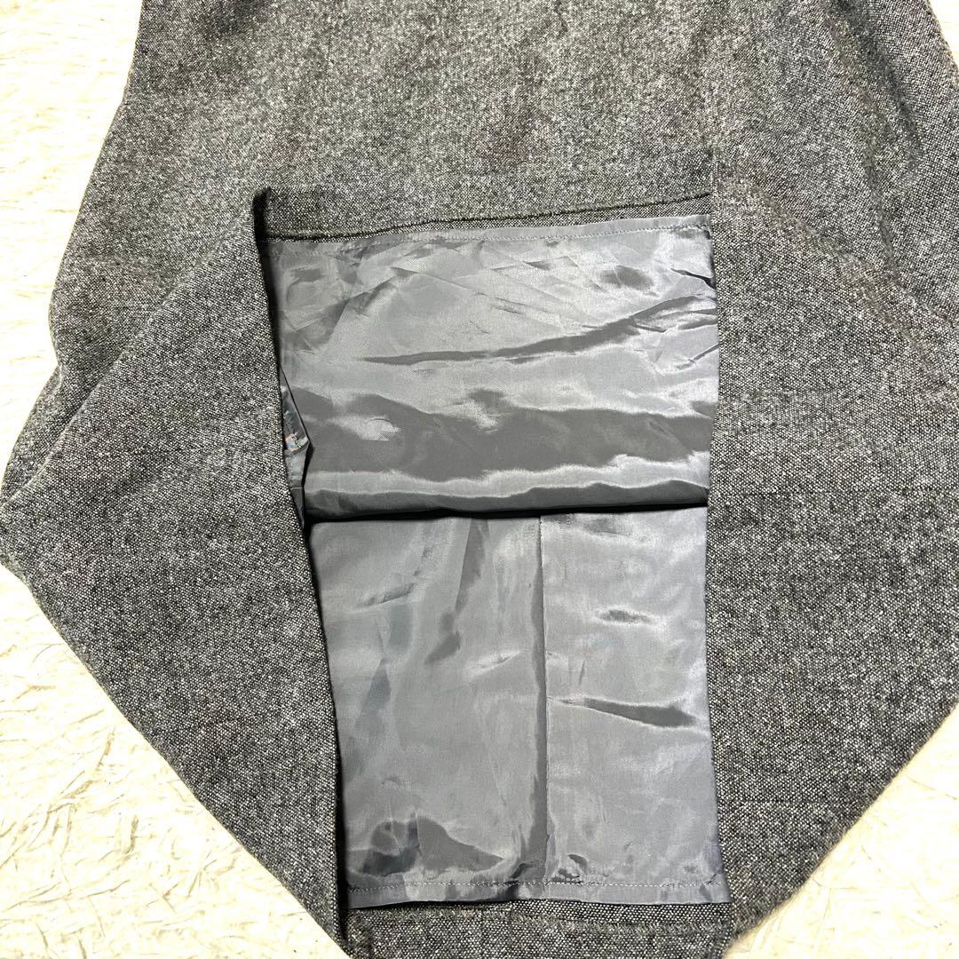 J.PRESS シルクネップ ツイードジャンパースカート グレー大きいサイズXL