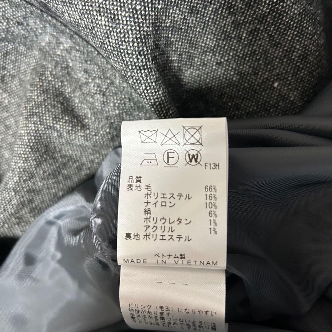 J.PRESS シルクネップ ツイードジャンパースカート グレー大きいサイズXL