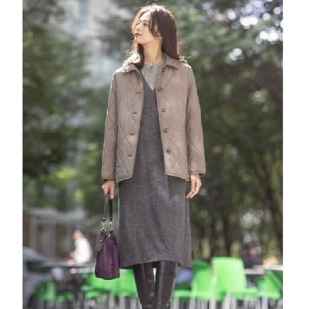 J.PRESS シルクネップ ツイードジャンパースカート グレー大きいサイズXL