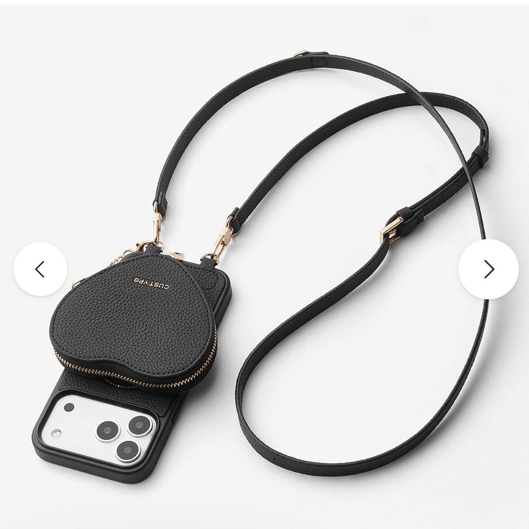 新品未使用！CUSTYPE ハート型ポケット付きケース ブラックiPhone17