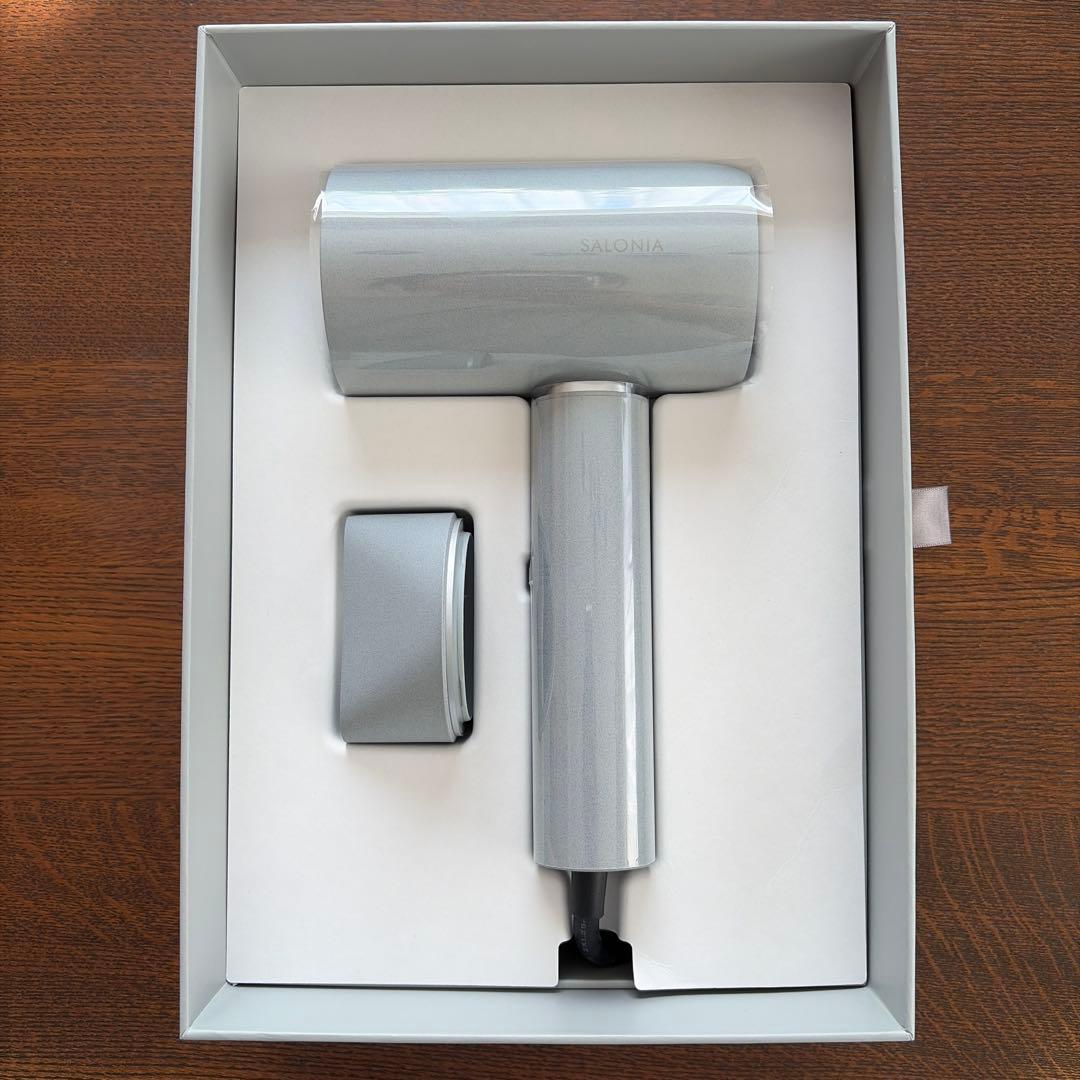 【美品】サロニア エアートリートメントドライヤー ストーングレー