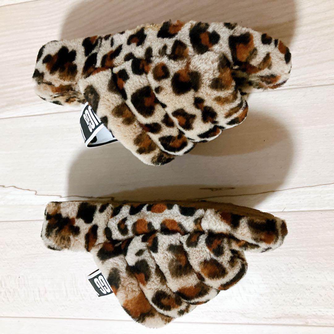 UGG フラッフ イヤー スライド サンダル レオパード 23㎝