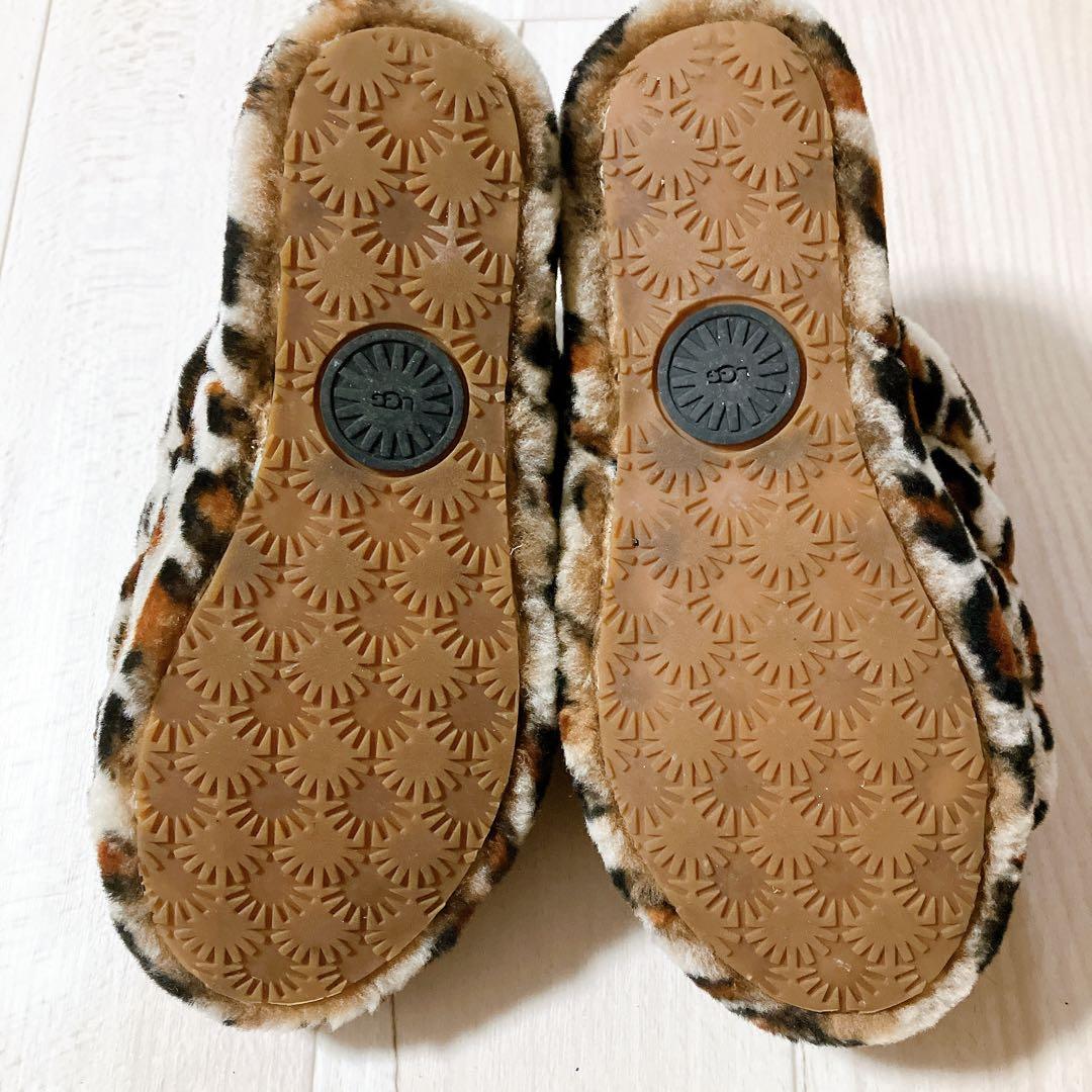 UGG フラッフ イヤー スライド サンダル レオパード 23㎝