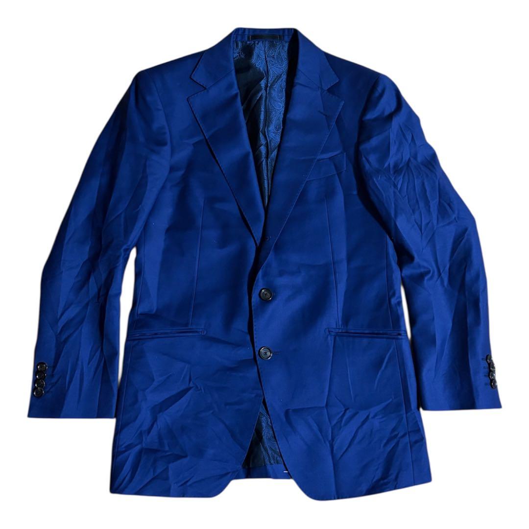 ギンザグローバルスタイル　カノニコ スーツ セットアップ ネイビー ペイズリー柄