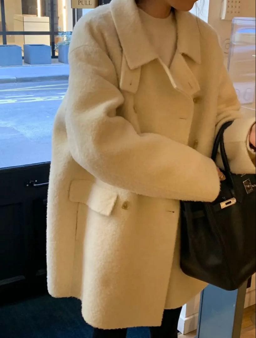 ジャケット・アウター OUNCE high neck double handmade coat