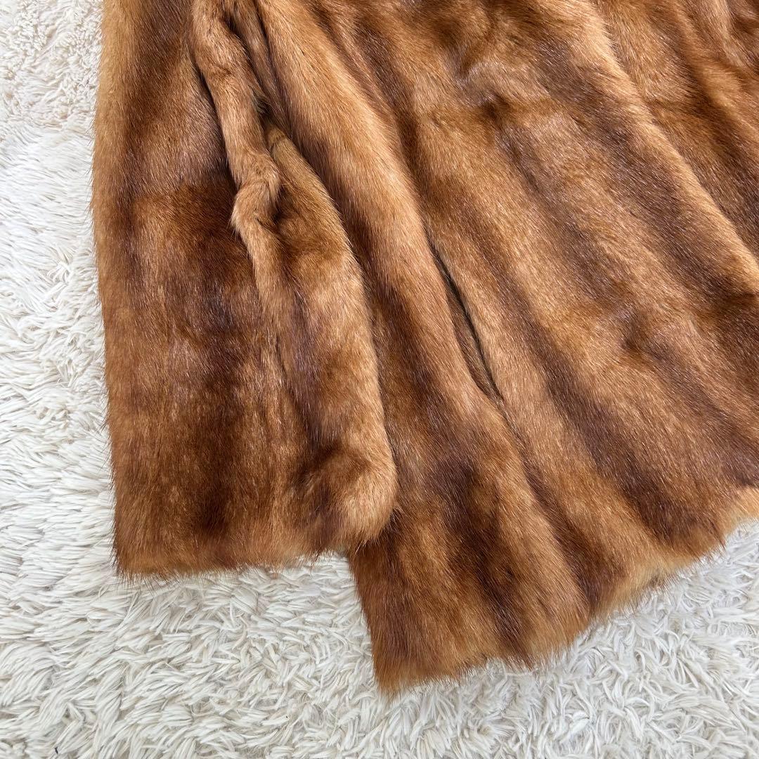 【美品】ROTINY ミンクファーコート オーストラリア製 ブラウン 毛皮 13