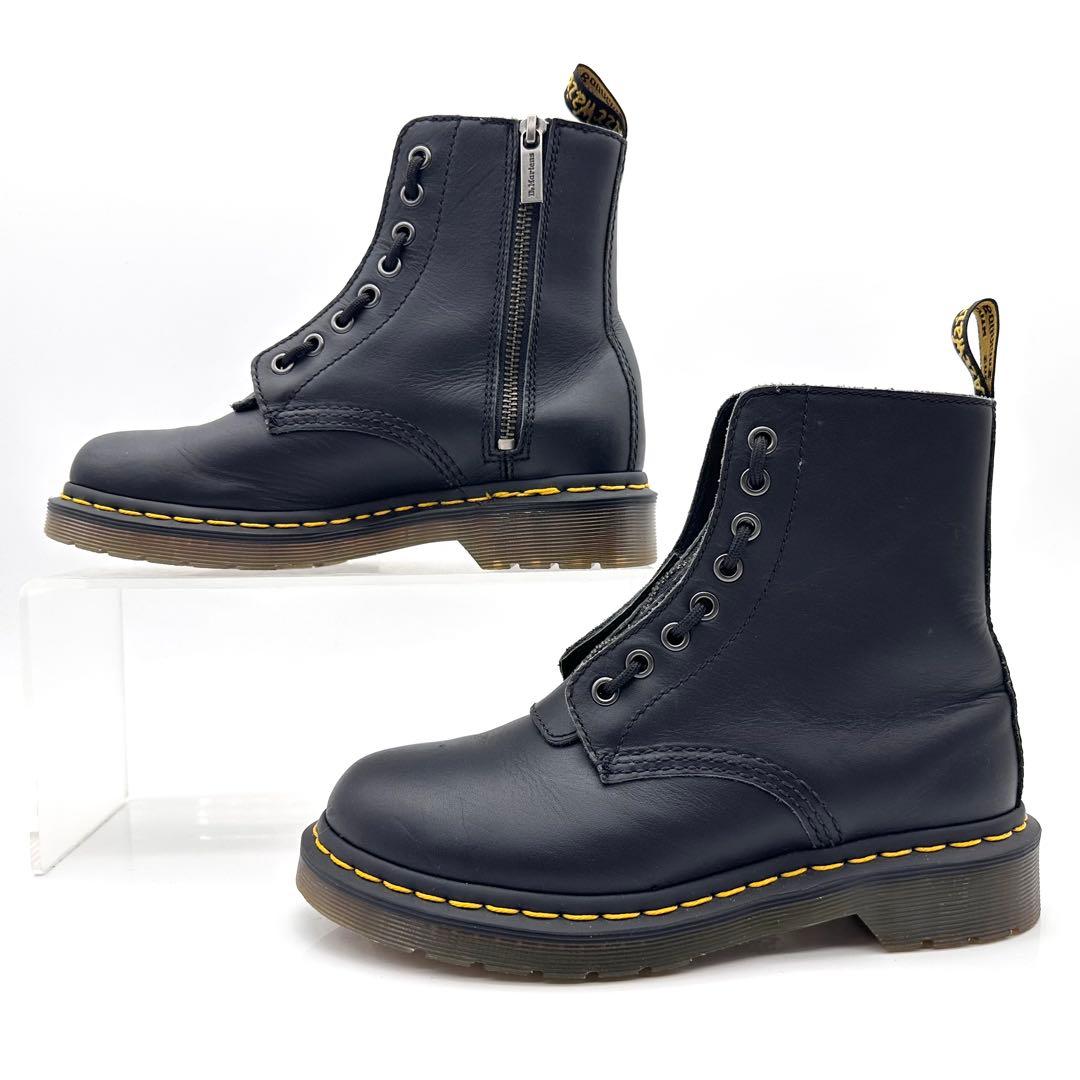 【美品】ドクターマーチン 1460 フロントジップ ブラック 8ホール