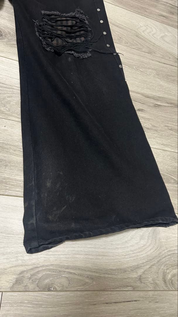 afb フレアパンツBLACK ブーツカット