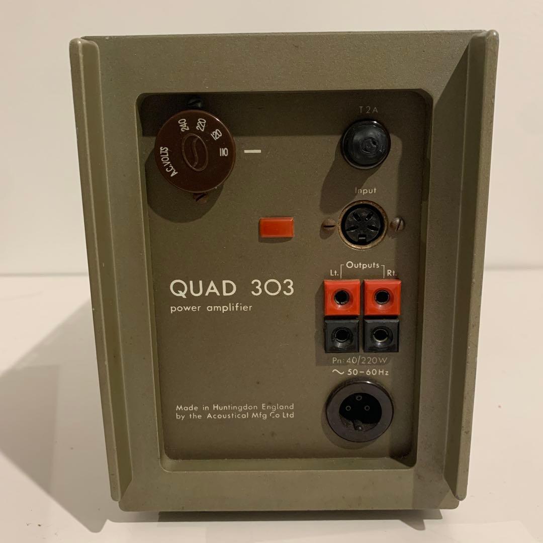 QUAD33通電OK＋303未確認ヴィンテージアンプジャンク扱い未確認ケーブル付