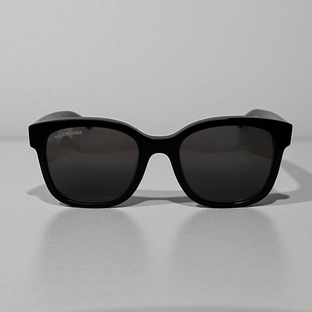 美品 バレンシアガ エブリデイ スクエア サングラス メガネ 眼鏡 ブラック