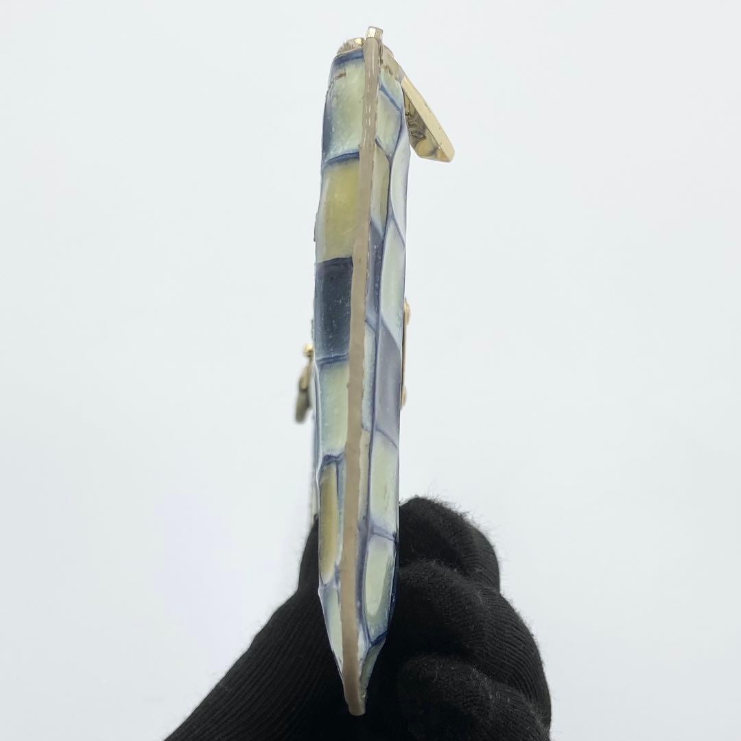 極美品　ATAO スリモ ヴィトロ ブループリズム L字ファスナー 長財布