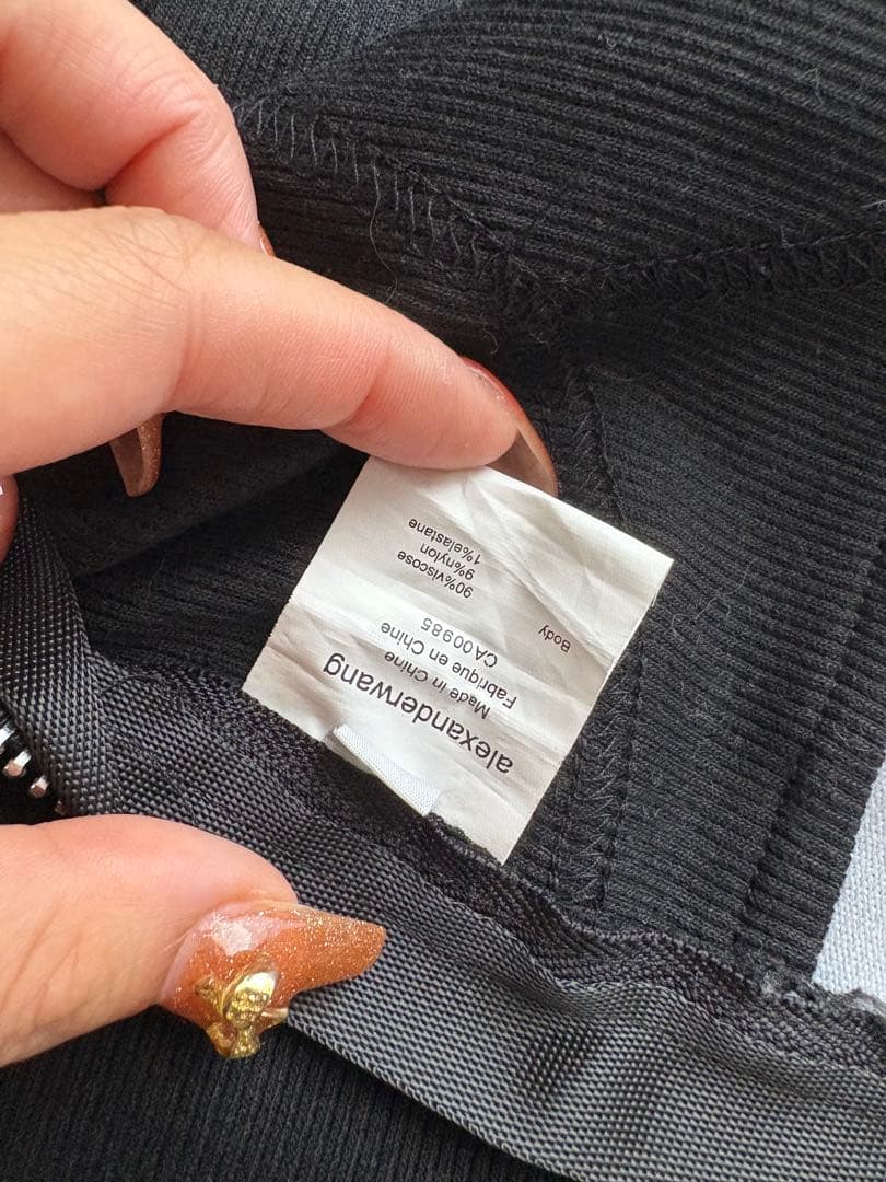 alexanderwang 黒 タイトスカート ジッパー付き