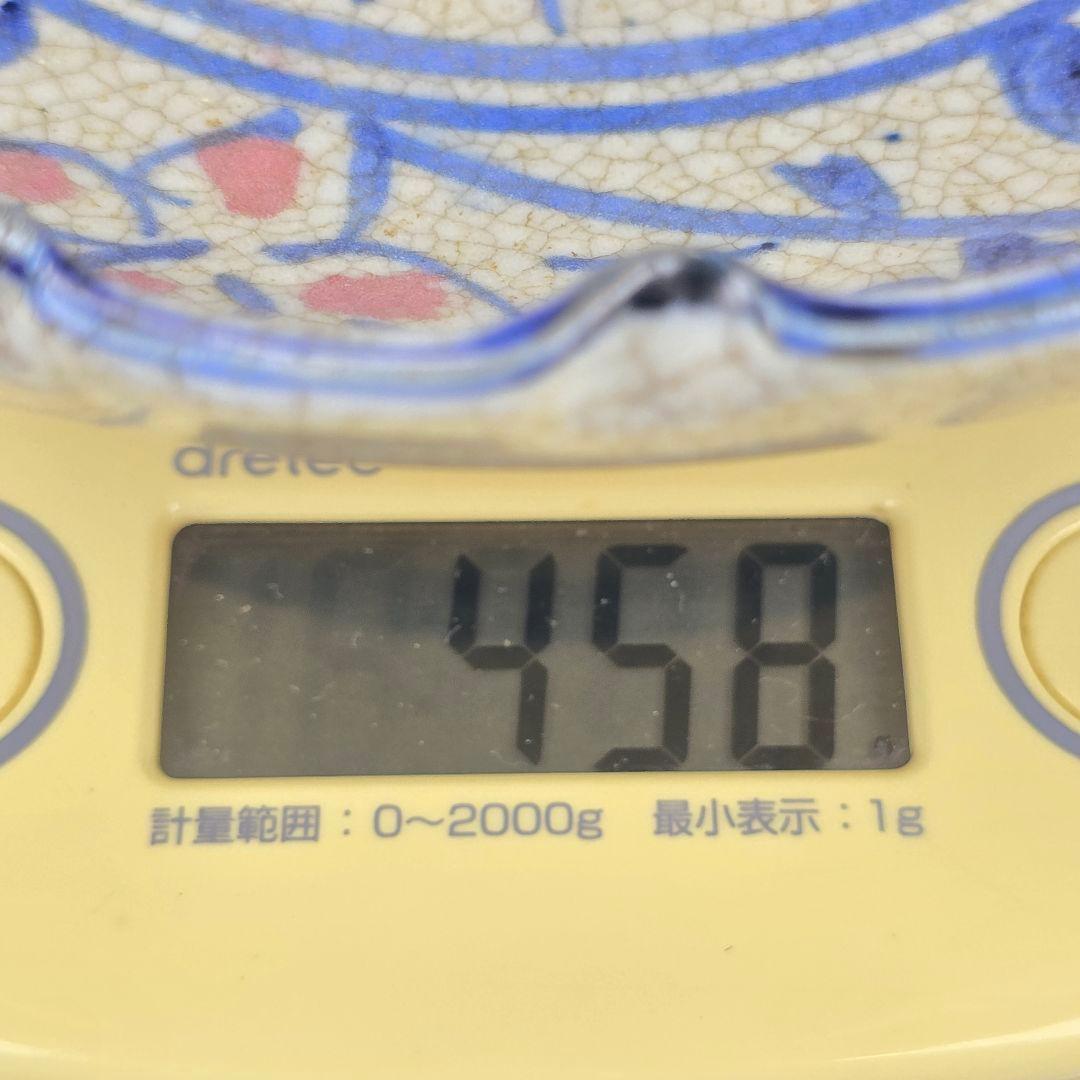 舶来品 中国古磁 青花染付 釉里紅 手絵 花鳥紋 観賞皿 筆洗い 筆添 在銘