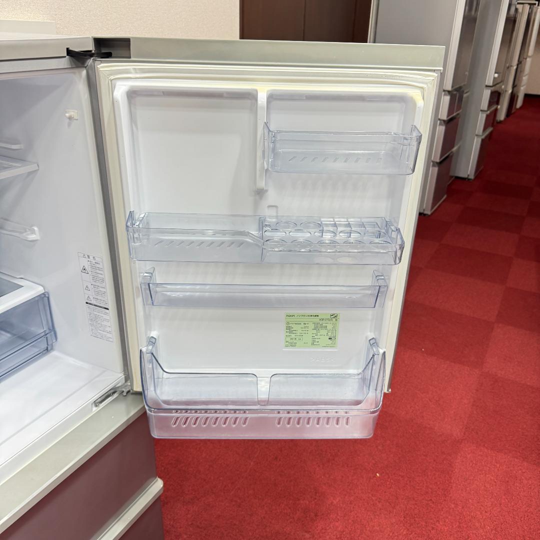 東京23区送料無料　アクア3ドア冷蔵庫　2018年製272L　洗浄/除菌済み