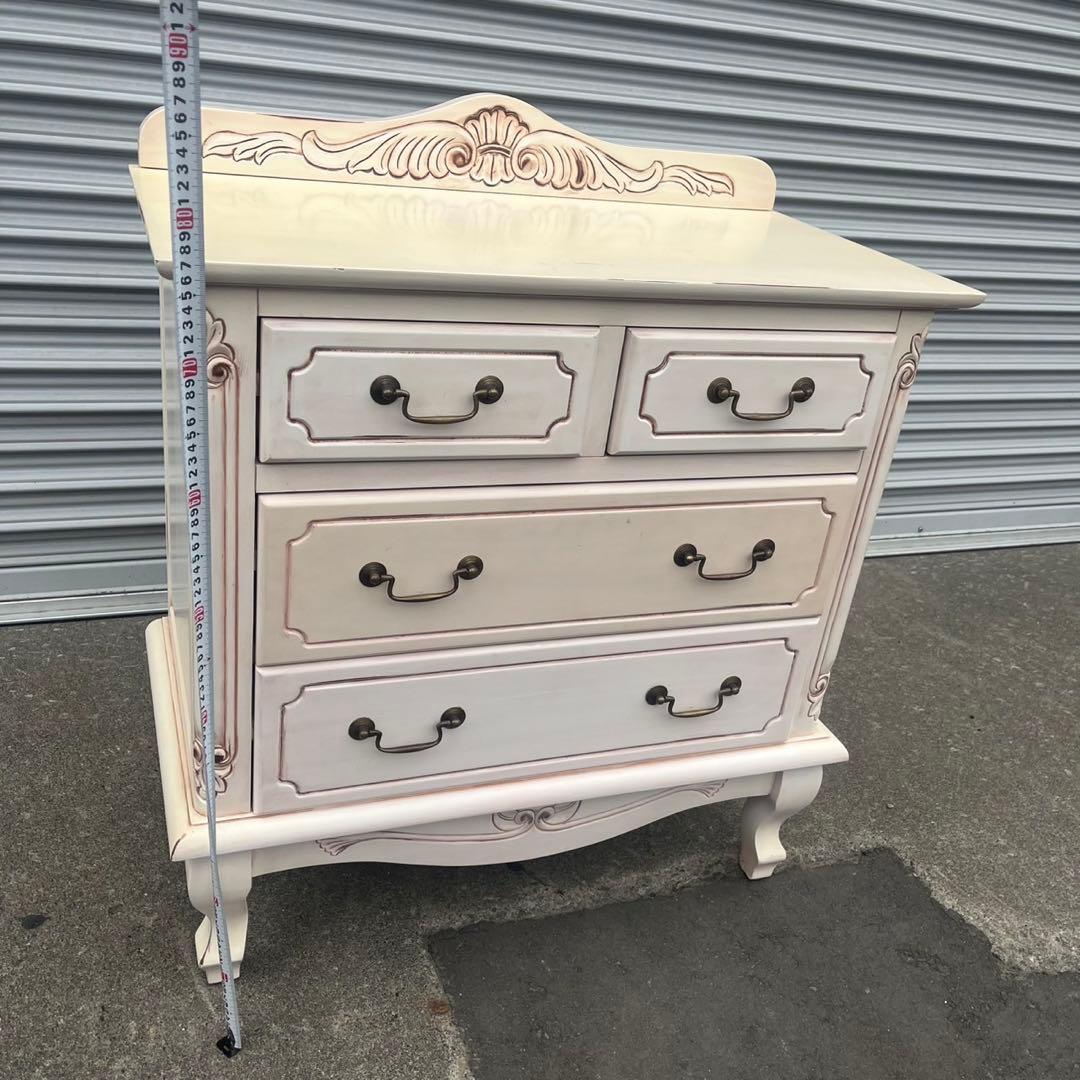 【送料込】英国アンティーク調　タンス　チェスト　北欧風　家具