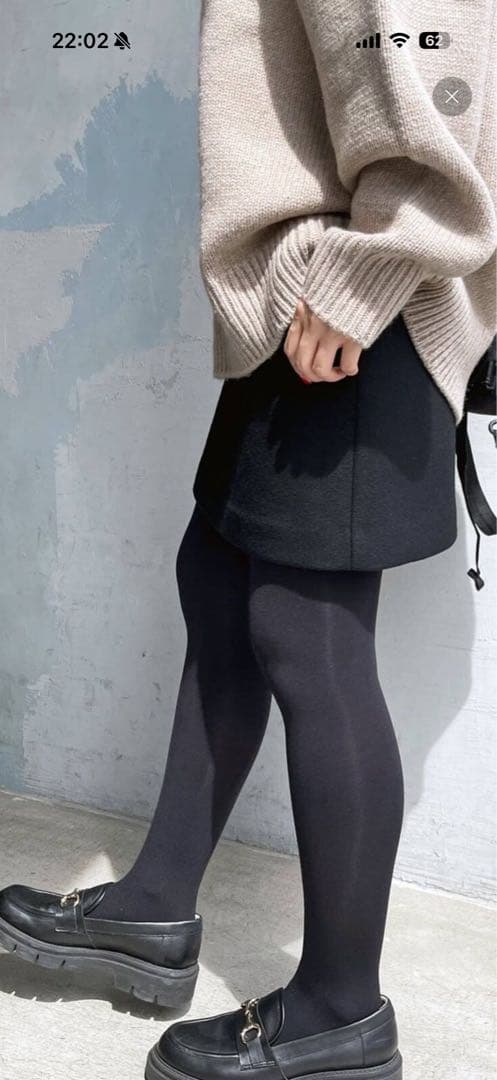 Spick and Span メルトンAラインミニスカート 38 黒　冬