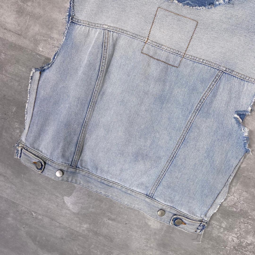 『MM6』エムエムシックス (40) カットオフ デニムベスト