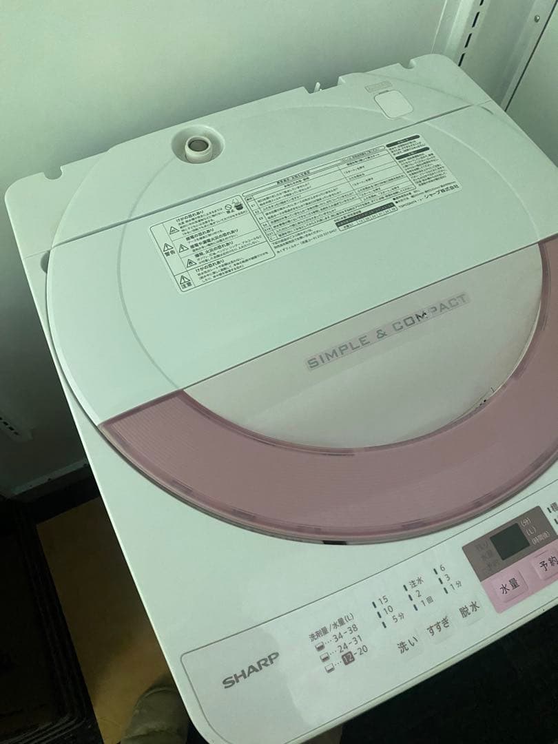 SHARP全自動洗濯機　ES-GE6A-P