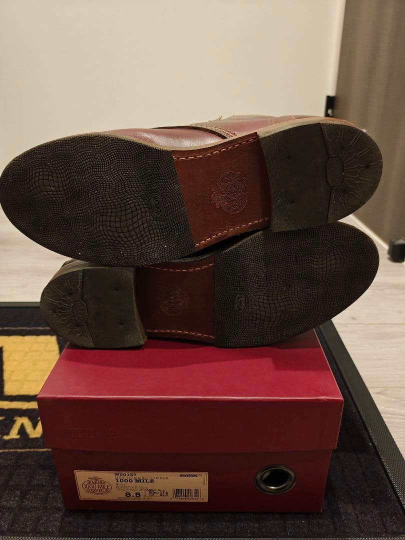 1000 MILE ブーツ バーガンディ 8.5