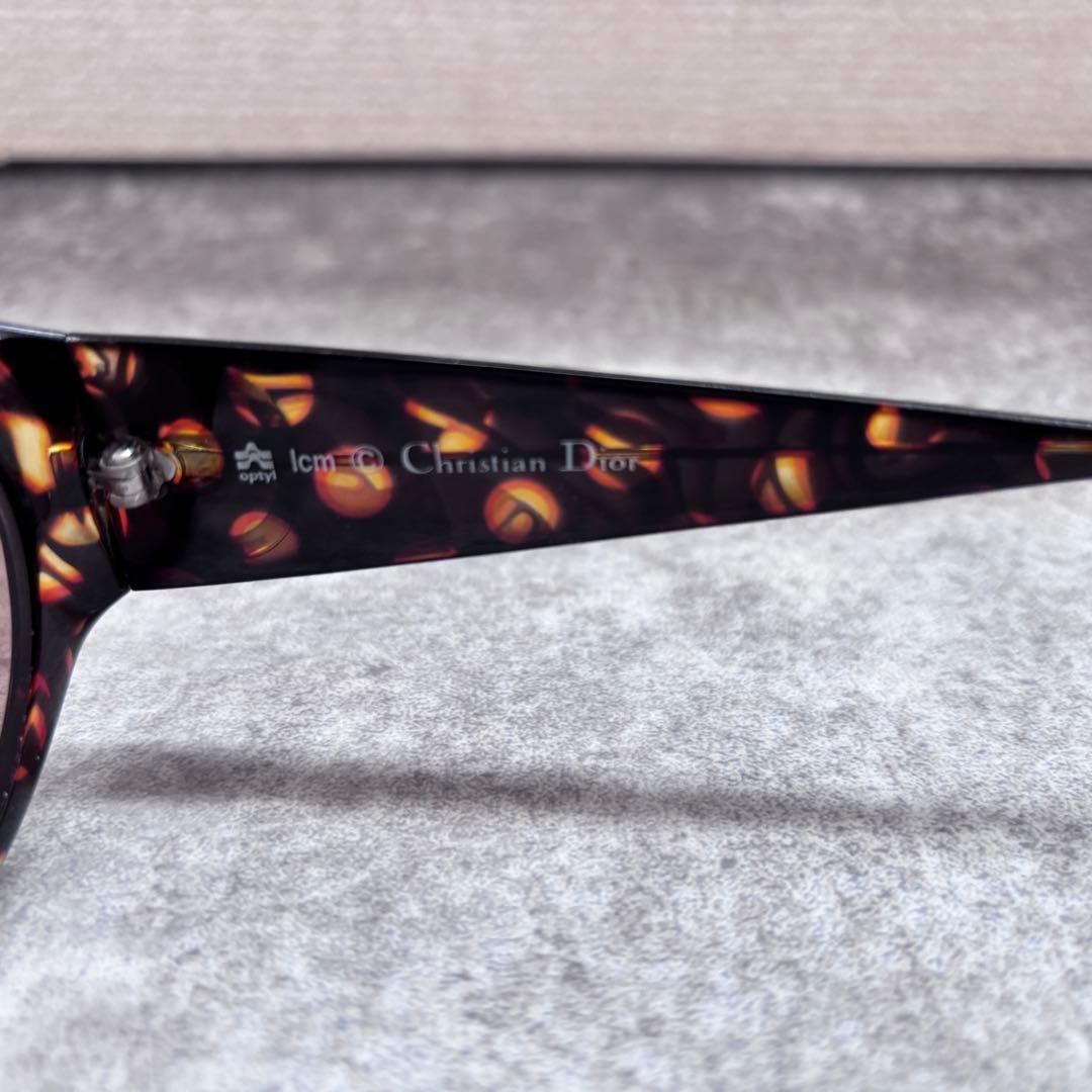 美品 Christian Dior ディオール サングラス べっ甲 サイドロゴ