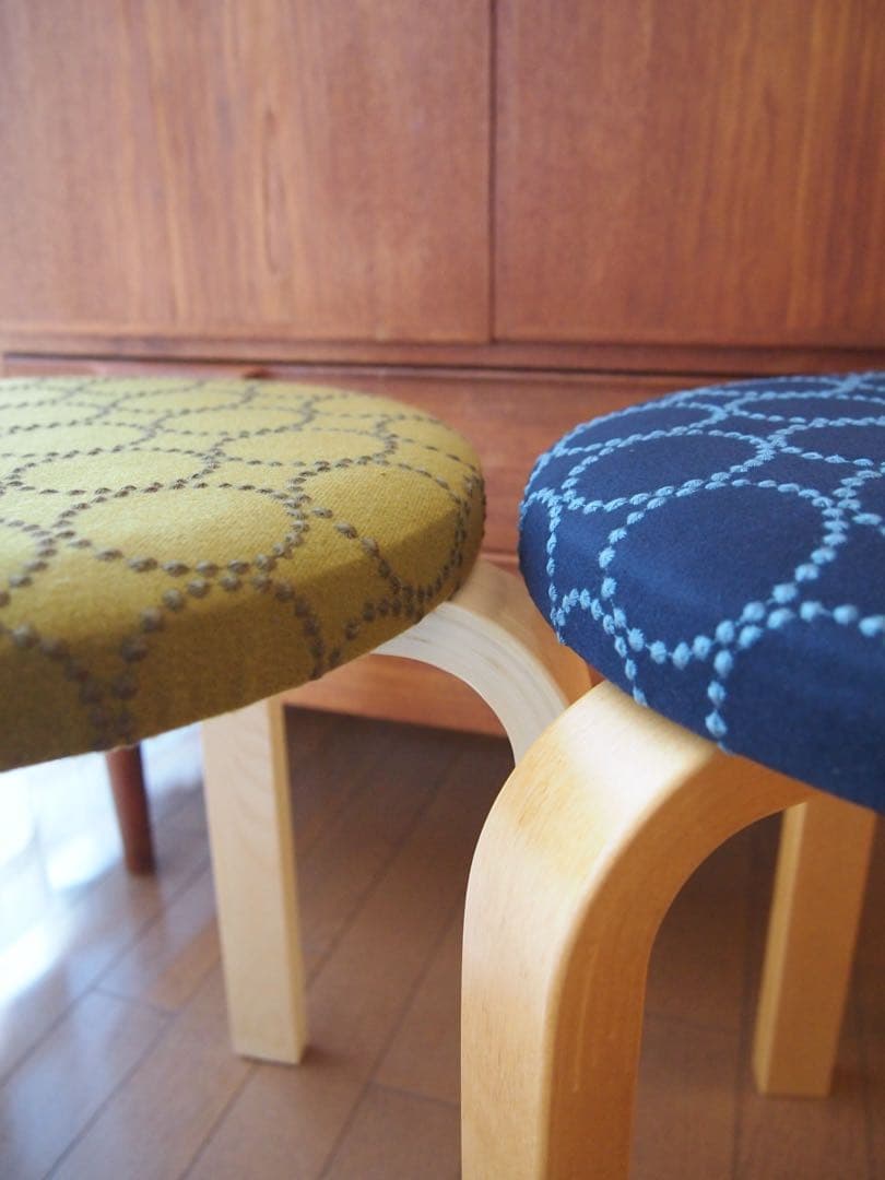 tamtamさん専用 ミナペルホネン ハンドメイド 丸スツール 2脚セット 生地