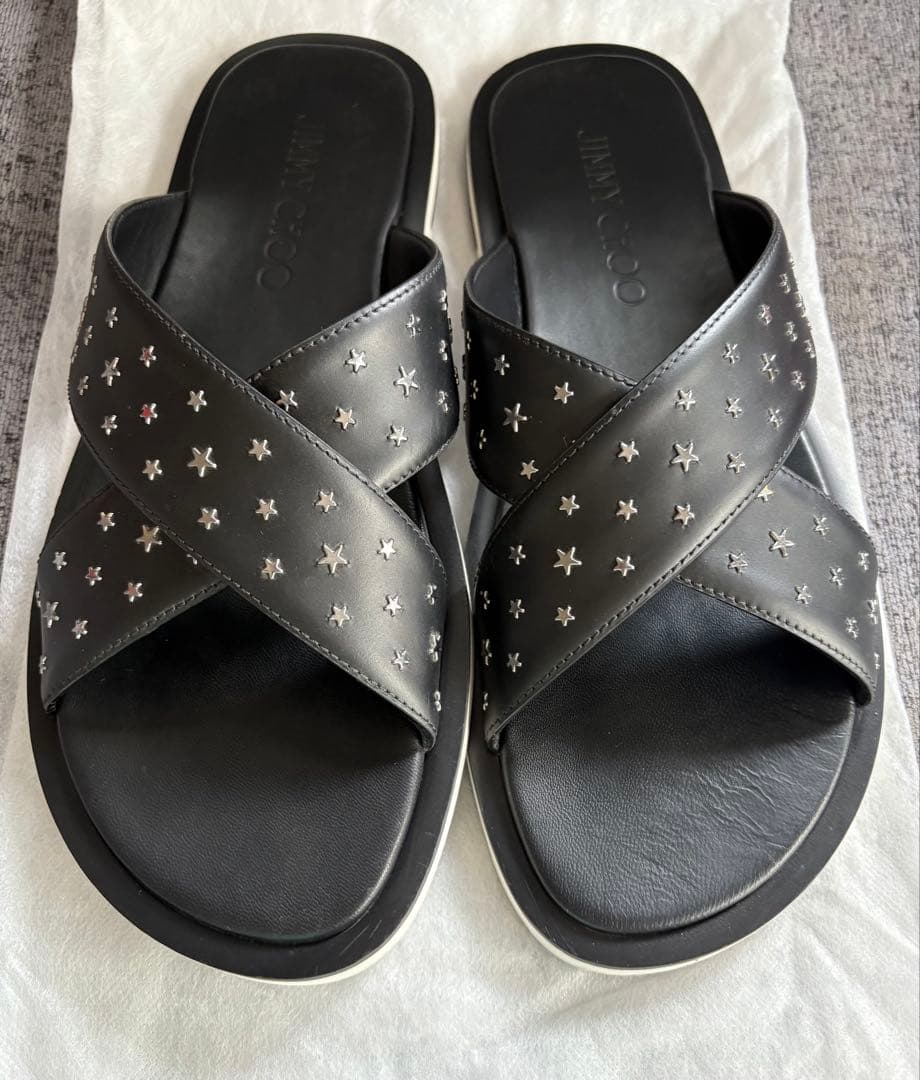 JIMMYCHOO スタースタッズ メンズサンダル 本革