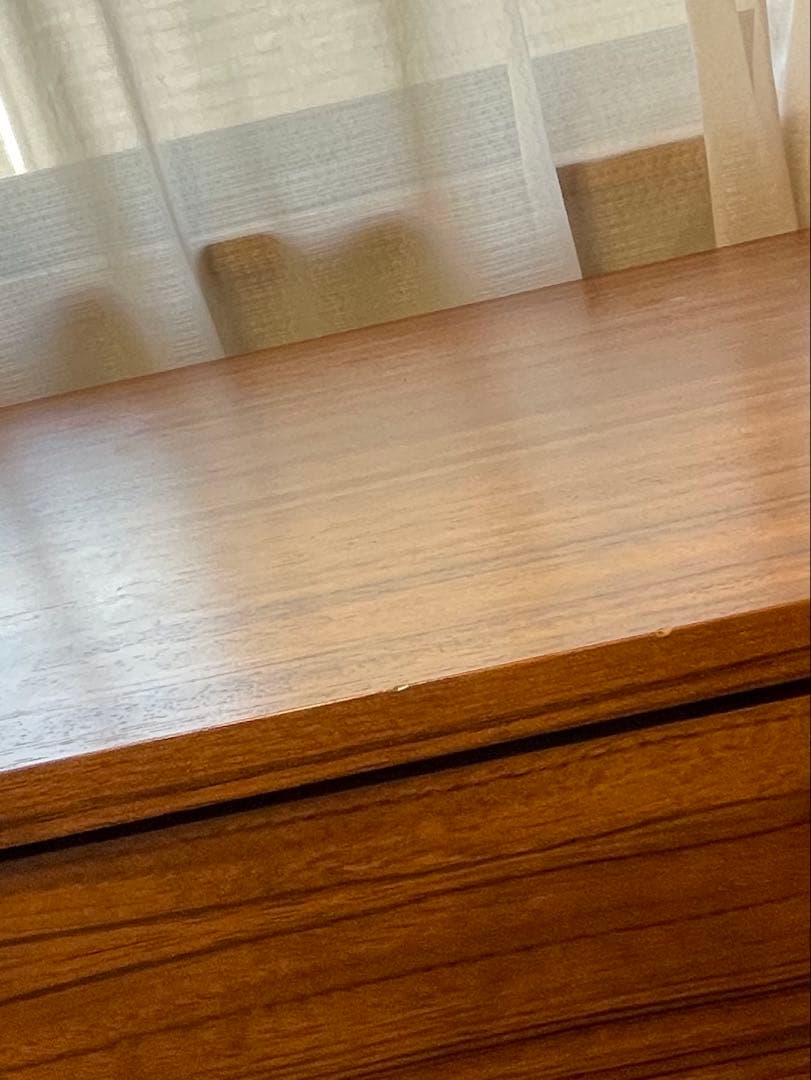 ブラウン木製チェスト 4段