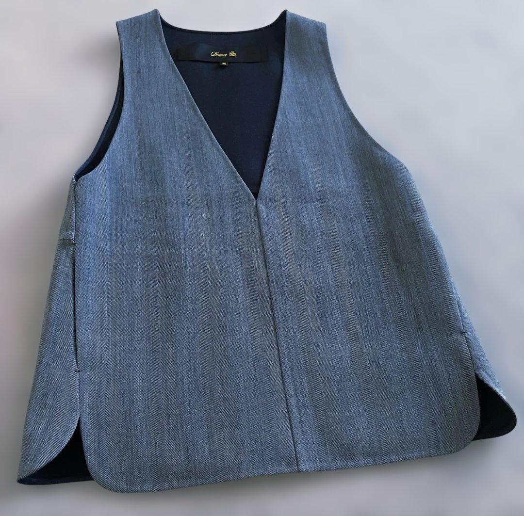 ¥97900 8割引　更に本日限定オフ【美品】drawer ヘリンボーン　ジレ￼