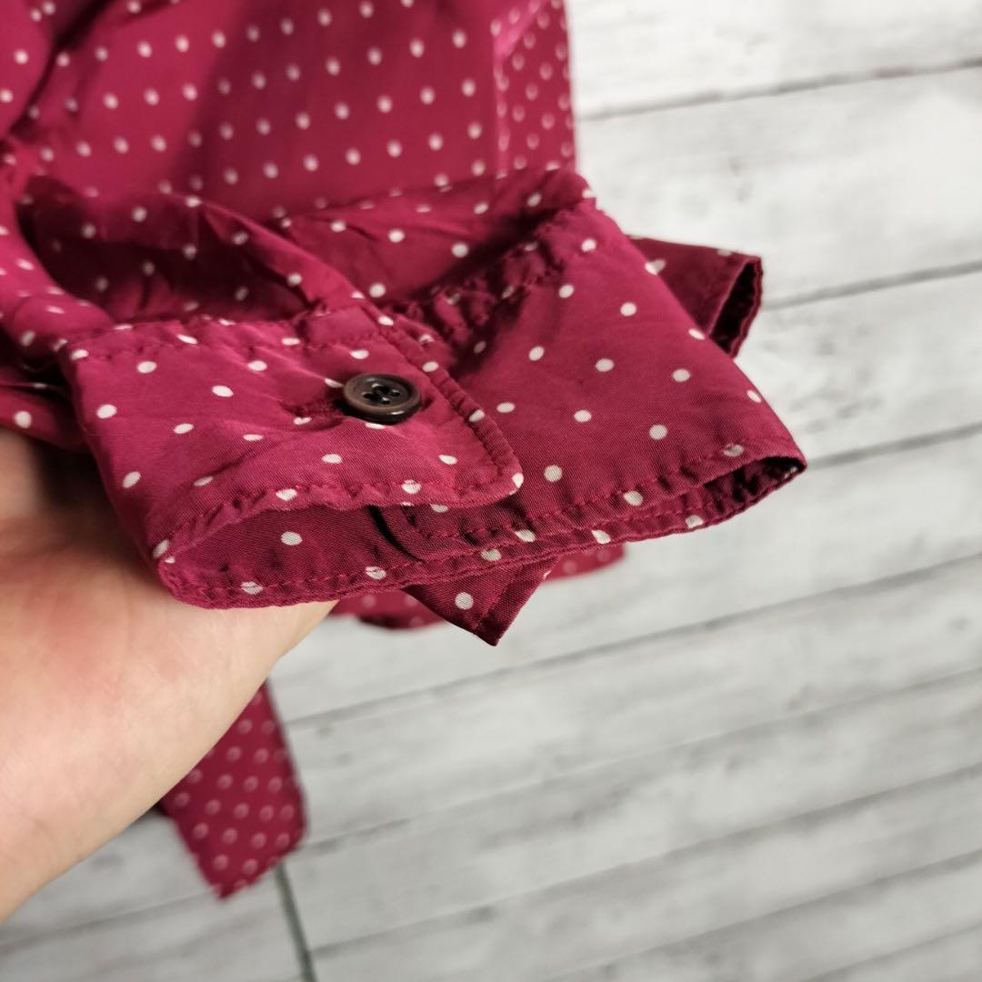 AD2000 コムデギャルソン ボウタイシャツ ブラウス ドット 水玉 キュプラ