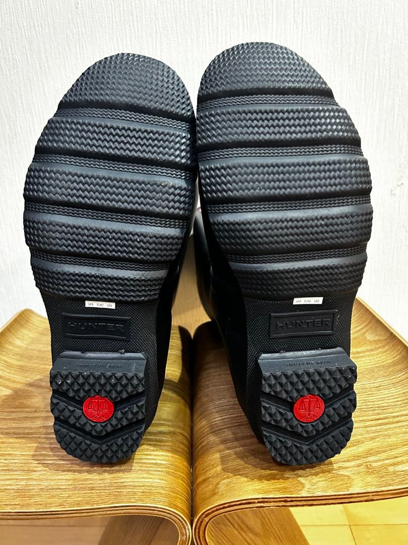 新品未使用 HUNTER メンズ レインブーツ　ネイビー　ロングブーツ UK8