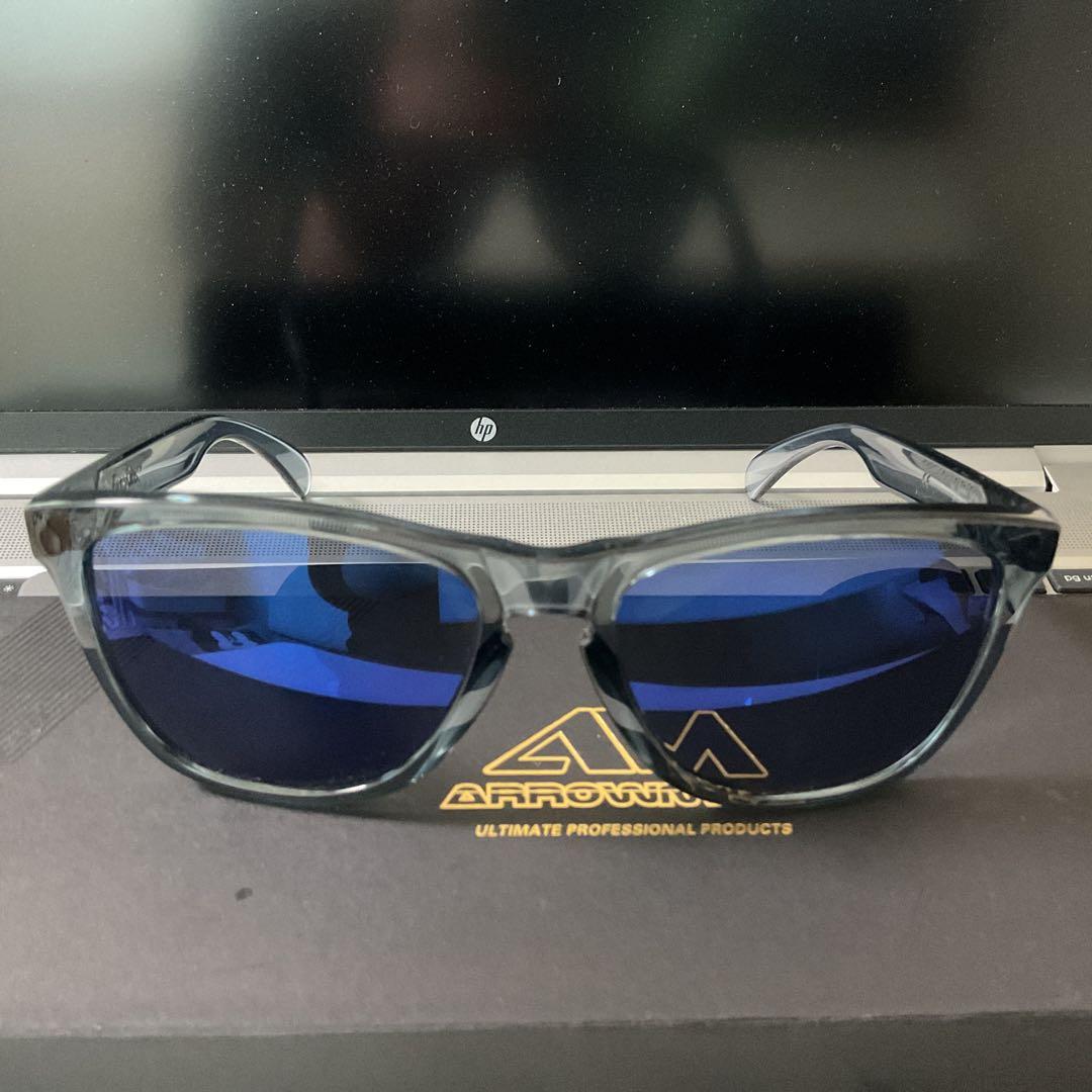 OAKLEYオークリ✨ Frogskinsフロッグスキン✨青ブルー✨ダーククリア