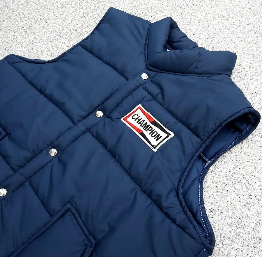 極美品 XL 70s チャンピオン オフィシャル 中綿 レーシング ベスト