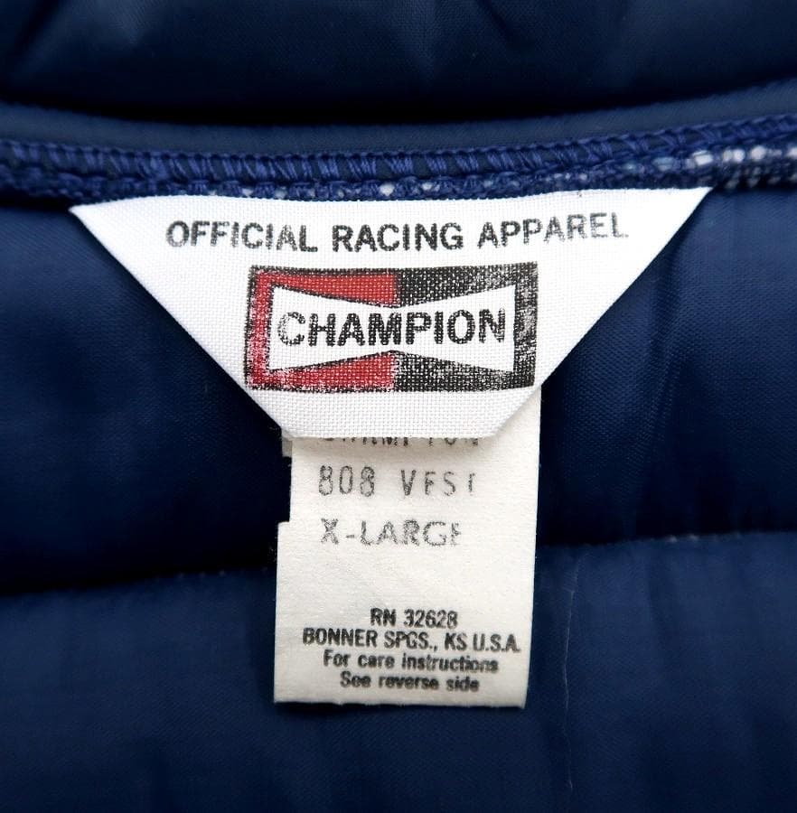 極美品 XL 70s チャンピオン オフィシャル 中綿 レーシング ベスト