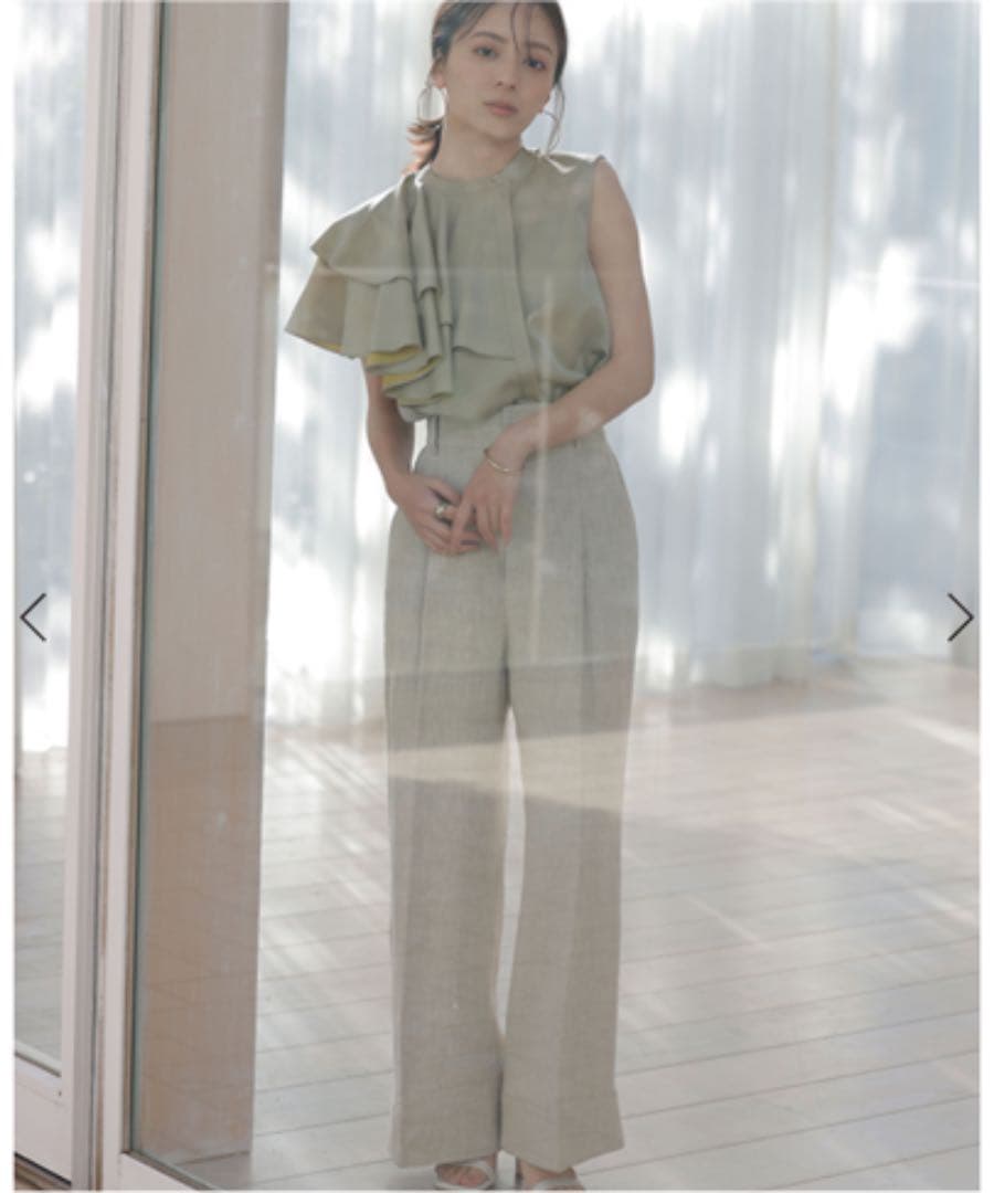 値下げ‼️新品未開封：即完売　アニュアンス　リネンワイドパンツ　S