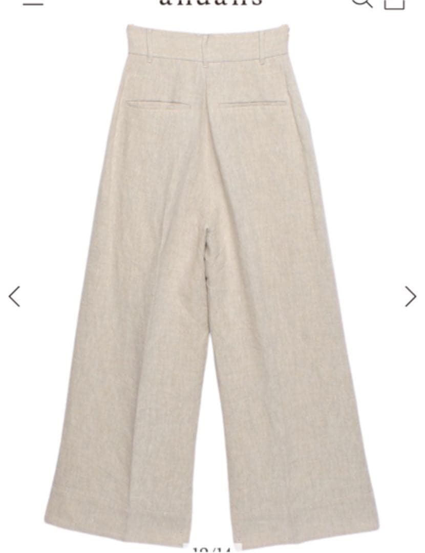 値下げ‼️新品未開封：即完売　アニュアンス　リネンワイドパンツ　S