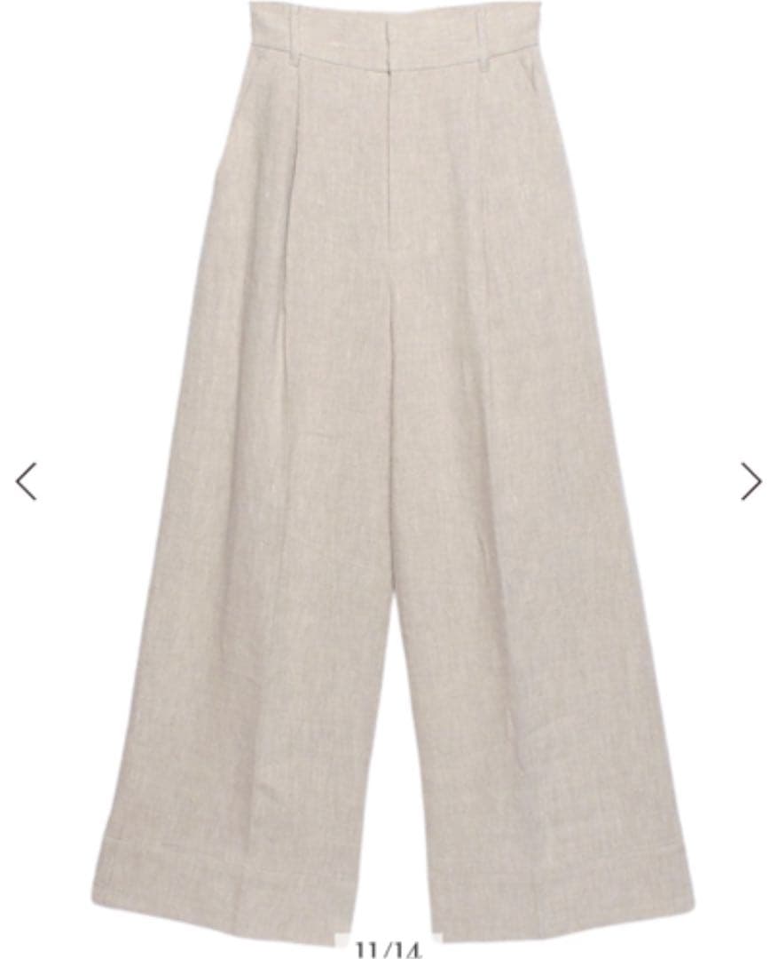 値下げ‼️新品未開封：即完売　アニュアンス　リネンワイドパンツ　S