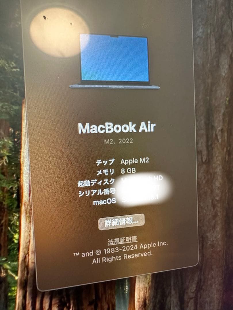 MacBookAir 2022 M2 8GB 256GB美品